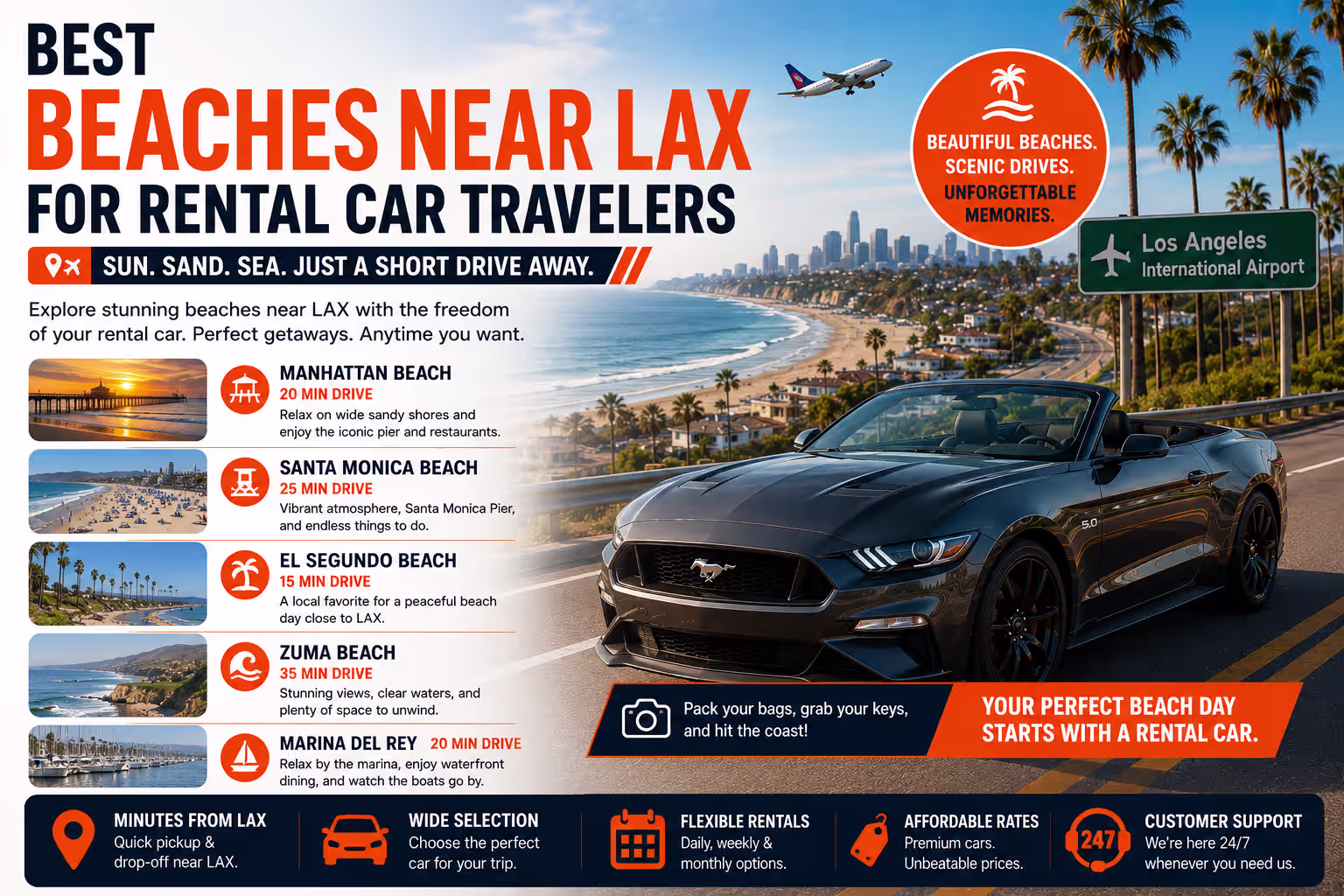 Best Beaches Near LAX for Rental Car Travelers