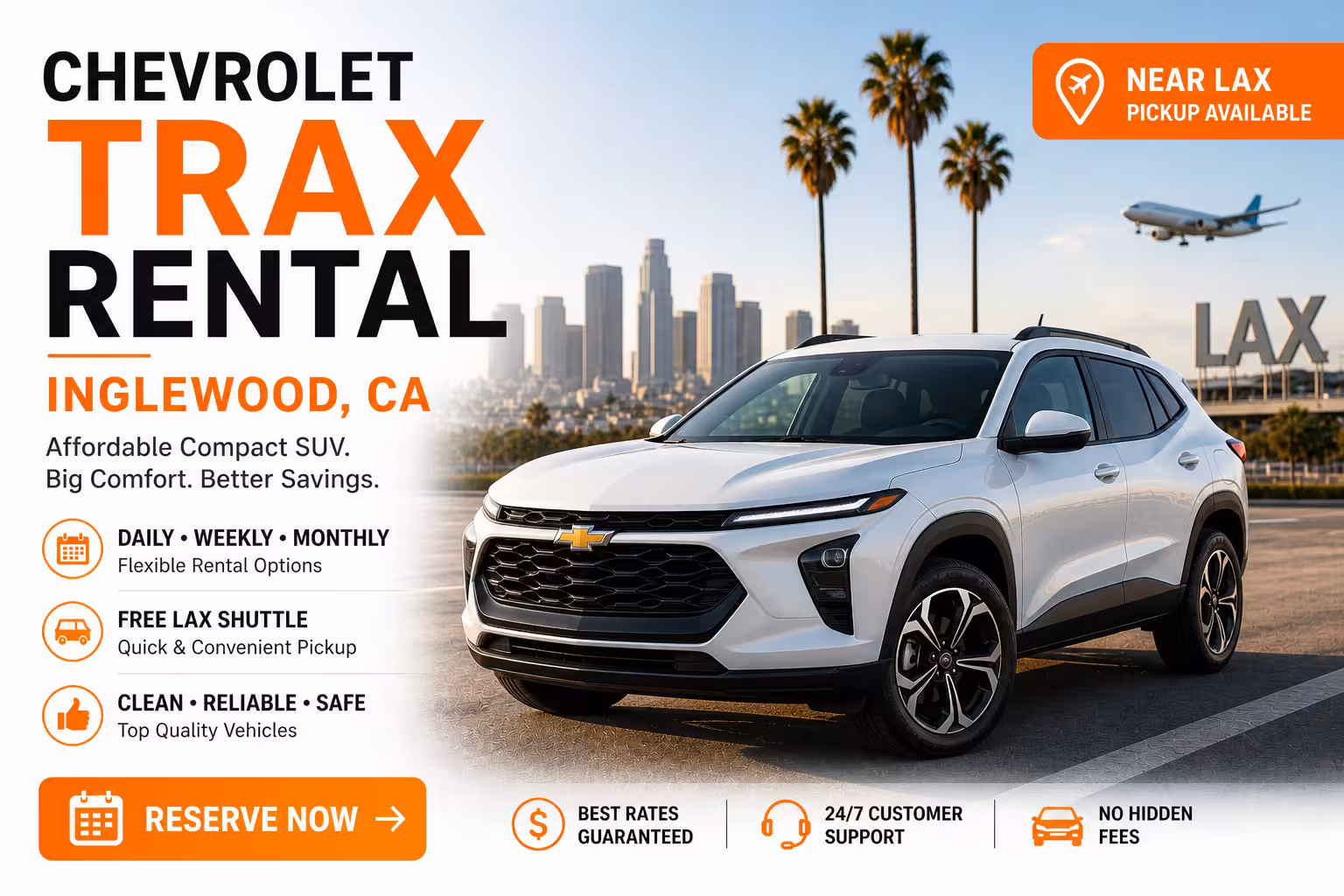 Chevrolet Trax Rental in Inglewood CA  Affordable Compact SUV Near LAX