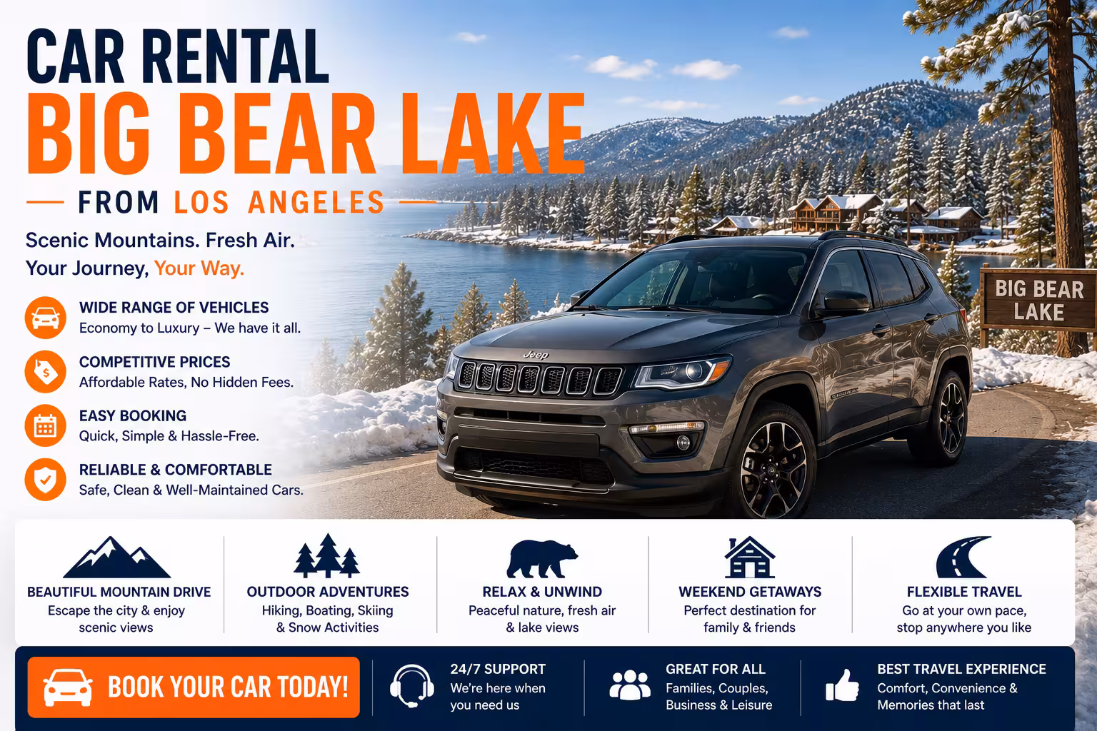 Car Rental in Big Bear Lake from Los Angeles
